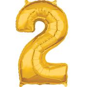Amscan 3889011 Jumbo Number 2 Gold 53''