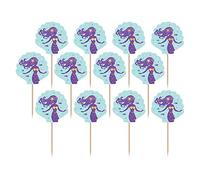 Amscan 401975 - Mermaid Wishes Kids Birthday Party Food Cake Picks 8.8cm - 24 Pack