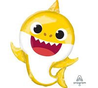 amscan 4076001 - Official Pink Fong Baby Shark Supershape Foil Balloon Birthday Party Accessory