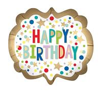 Amscan 4126001 - Gold Marquee Dots SuperShape Foil Balloon - 25"