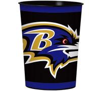 Amscan 422326 Black Baltimore Ravens Plastic Cups-1pc / 16oz, Multicolor