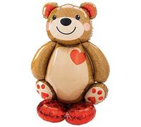 amscan 4237311 - Airloonz: Big Cuddly Teddy Foil Balloon P70 (34"/86Cmx 48"/121Cm)