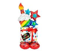 Amscan Foil Balloon Airloonz 4245011 – Stacked Bday Icons