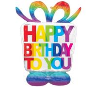 amscan 4282911 - Airloonz: Birthday Present Foil Balloon P70 (38"/96Cmx 50"/127Cm)