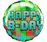 Amscan 4473901 - Pixel Party Gamers Birthday Round Foil Balloon - 18"
