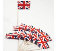 Amscan 50-Piece Pride Passion Party GB Union Flag Picks Accessory
