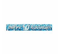 Amscan 50Th Birthday Banner Blue/silver (One Size)