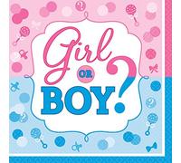 Amscan 511573 - Gender Reveal Party Girl or Boy Luncheon Napkins - 16 Pack