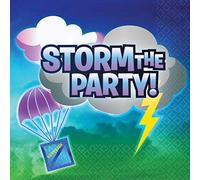 Amscan 512412 - Kids Battle Royal Gamers Birthday Luncheon Napkins - 16 Pack