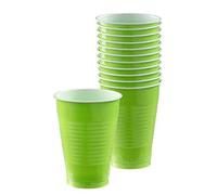 amscan 552287-53 Kiwi Green Plastic Cups 355ml-10 Pcs, 355 ml