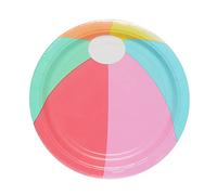 Amscan 552759 - Just Chillin' Summer Party Beachball Dinner Paper Plates - 8 Pack,23 centimeters