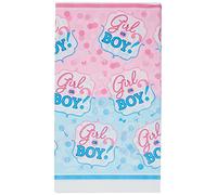 Amscan 571573 - Gender Reveal Party Girl or Boy Plastic Table Cover - 1.37m x 2.6m
