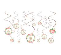 Amscan 672165 - Floral Baby Shower Hanging Swirls Party Decorations - 12 Pack