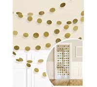 Amscan 672424-19 Deco Rnd Glitter String-Gold
