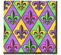 amscan 711902 Fleur De Lis Luncheon Napkins, Paper, Multicolor