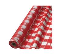 amscan 77216 Picnic Party Red Gingham Plastic Tableroll 1m x 30.5m-1 Pc