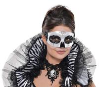 amscan 841323-55 - (Box6) Black & Bone Venetian Skull Mask