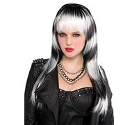 Amscan 843455-55 - Adults Gothic Lethal Passion Black & White Wig Fancy Dress Accessory