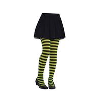 amscan 844801-55 Black and Green Striped Tights Children Small/Medium, 1 pc