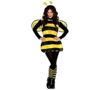 amscan 844989-55 841875-55 Adults Bumble Bee Costume with Wings and Antennae Head Bopper (UK Dress 16-20)