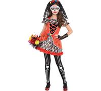amscan 848666 Girls Colourful Day Of The Dead Señorita Halloween Fancy Dress Costume Age 14-16 Years