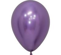 Amscan 9900638 Metallic Violet Latex Balloon Party Decorations-10 Pcs