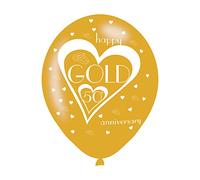 Amscan 9900696 Balloon Pk6 27Cm 50Th Annive