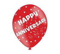 Amscan 9900703 Balloon Pk6 27Cm Happyanniver