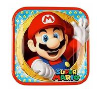 Amscan 9901535-66 - Super Mario Kids Birthday Party Paper Plates - 8 Pack