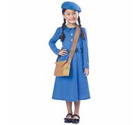 amscan 9901692 - Evacuee Girl World War Historical Fancy Dress Costume Age: 7-8 Yrs