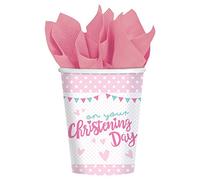 Amscan 9901939 Christening Pink Cup 266Ml