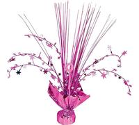 Amscan 9901985 - Bright Pink Foil Spray Centrepiece & Balloon Weight - 30cm