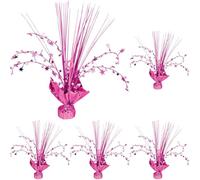 Amscan 9901985 - Bright Pink Foil Spray Centrepiece & Balloon Weight - 30cm (Pack of 5)