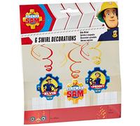 Amscan 9902183 - Fireman Sam Party Hanging Swirl Decorations - 6 Pack