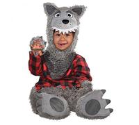 amscan 9902583 Child Baby Wolf Jumpsuit Boys Halloween Fancy Dress Costume Age: 6-12 Months