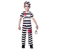 amscan 9902658 - Kids Zombie Convict Boys Halloween Fancy Dress Costume Age: 7-8 Years