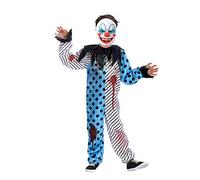 amscan 9903891 - Kids Crazed Evil Scary Clown & Mask Boys Halloween Fancy Dress Costume Age: 7-8 Years