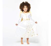 amscan 9904056 - Kids Angel Dress, Wings & Headband Girls Christmas Nativity Fancy Dress Costume Large Star Pattern Age: 7-8 Years