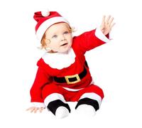 amscan 9904082 Little Santa Suit Costume Set, 3 Pcs, 3-6 Months