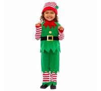 amscan 9904088 Child Elf Suit Jumpsuit Boys Halloween Fancy Dress Costume Age: 3-6 Months