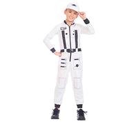 amscan 9904452 Childs White Astronaut Spacesuit Book Week Fancy Dress Costume Age 6-8 Years