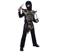 amscan 9904463 Childs Black Ninja Fighter Warrior Book Week Fancy Dress Costume Age 4-6 Years