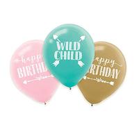 Amscan 9904574 Balloon 6Pk 11' Boho Birthday Girl