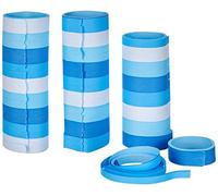 amscan 9904634 Streamers Sky Blue, 3 Rolls Each with 18 Tubes Decoration, Theme Party, Carnival