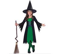 amscan 9905089 - Kids Wicked Witch Halloween Girls Fancy Dress Costume Age: 4-6 Years
