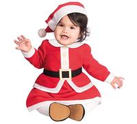 amscan 9905173 - Toddler Little Miss Santa Girls Christmas Fancy Dress Costume Age: 6-12 Months