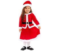 amscan 9905175 - Toddler Little Miss Santa Girls Christmas Fancy Dress Costume Age: 18-24 Months