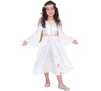 amscan 9906018 - Kids Angel Dress, Wings & Headband Girls Christmas Nativity Fancy Dress Costume Large Star Pattern Age: 9-10 Years