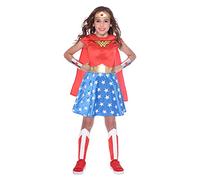 amscan 9906084 - Kids Official Warner Bros. DC Comics Wonder Woman Classic Fancy Dress Costume Age: 8-10 Yrs