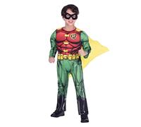 Amscan 9906091 Child Boys Official Warner Bros. Licensed Deluxe Robin Classic Fancy Dress Costume (6-8 years)